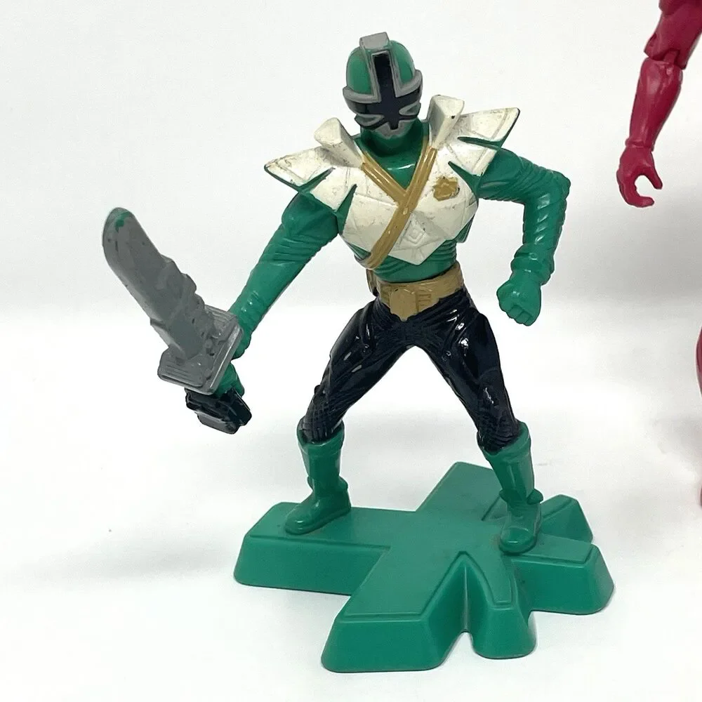 Lot of 4 Power Rangers Super Samurai McDonald's Toys - Includes‎ NIP Blue Ranger